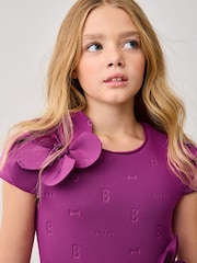 Vijolična - Baker by Ted Baker Corsage Scuba obleka - Slika 4 iz 11