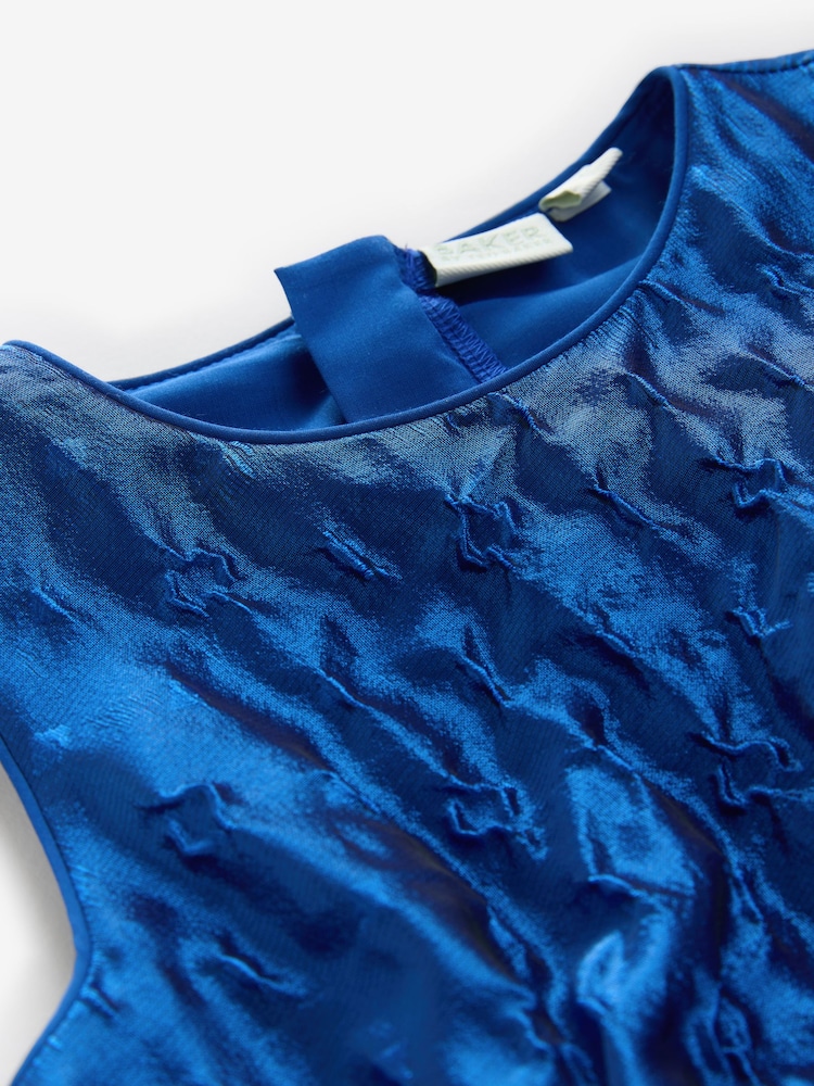 Baker by Ted Baker Blue Cloque Corsage Dress - Image 12 of 12 Baker by Ted Baker Blue Cloque Corsage Dress - Image 12 of 12