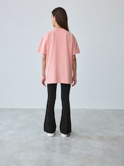 Baker by Ted Baker Pink Printed Branded T-Shirt and Flare Set - Image 2 of 9