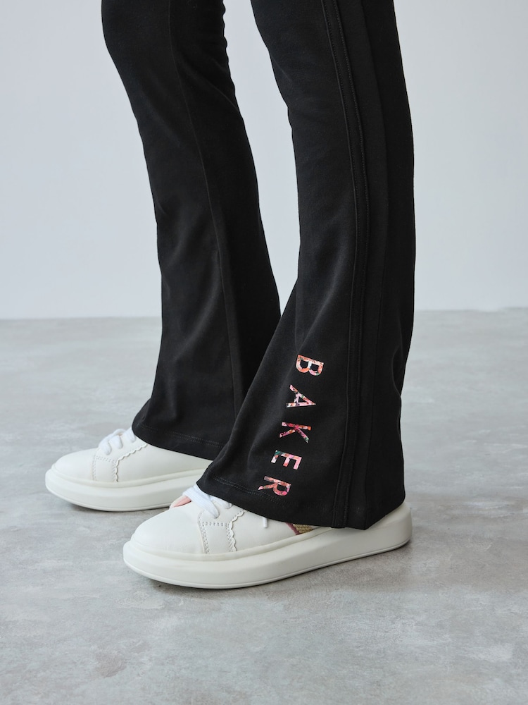 Baker by Ted Baker Pink Printed Branded T-Shirt and Flare Set - Image 5 of 9
