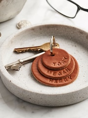 Personalised Family Name Brown Keyring by Posh Totty Designs - Image 4 of 4