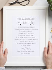 Personalised 10 Things I Love About Daddy Print by Posh Totty Designs - Image 1 of 3