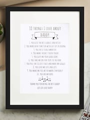 Personalised 10 Things I Love About Daddy Print by Posh Totty Designs - Image 2 of 3