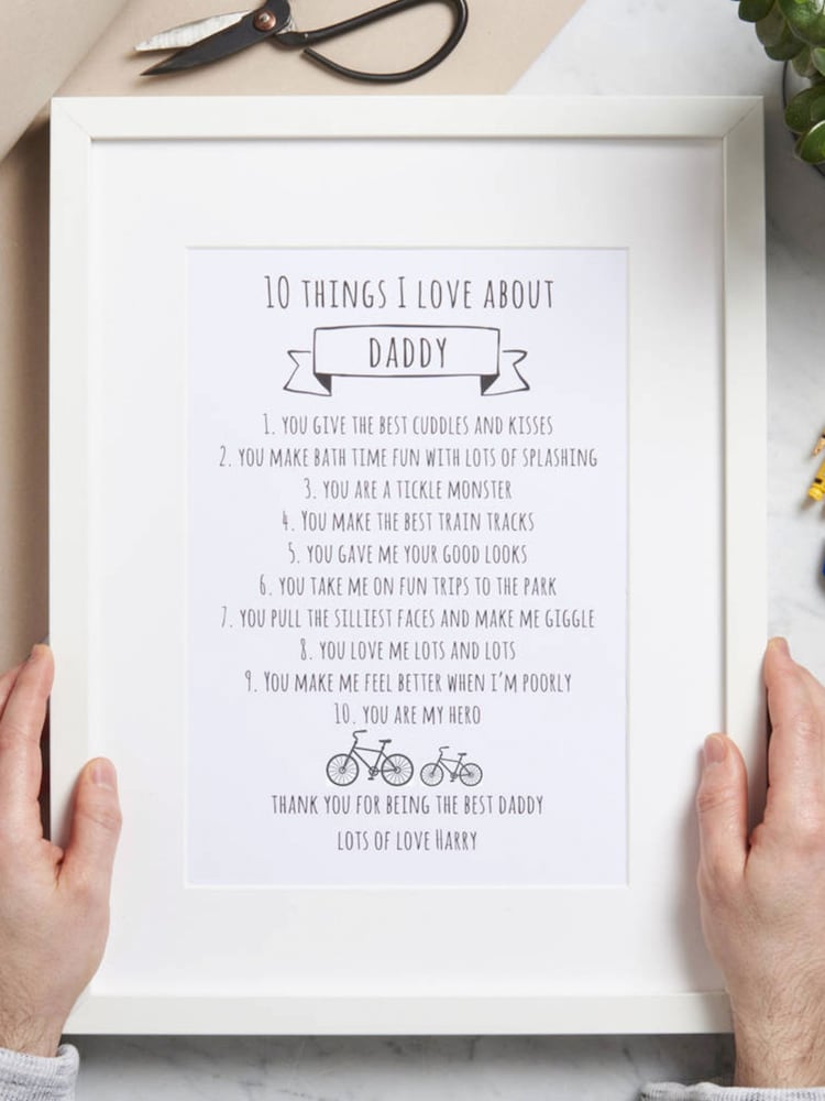 Personalised 10 Things I Love About Daddy Print by Posh Totty Designs - Image 3 of 3