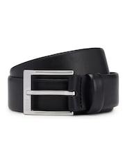 BOSS Black Squared Buckle Belt In Italian Leather - Image 1 of 5