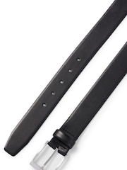 BOSS Black Squared Buckle Belt In Italian Leather - Image 3 of 5