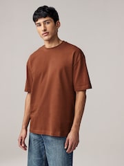 Naranja - Corte amplio - Camiseta de tejido grueso - Imagen 1 de 7