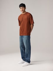 Naranja - Corte amplio - Camiseta de tejido grueso - Imagen 2 de 7