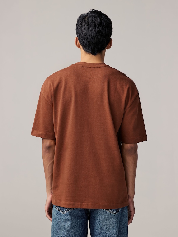 Orange - Coupe ample - T-shirt épais - Image 3 of 7