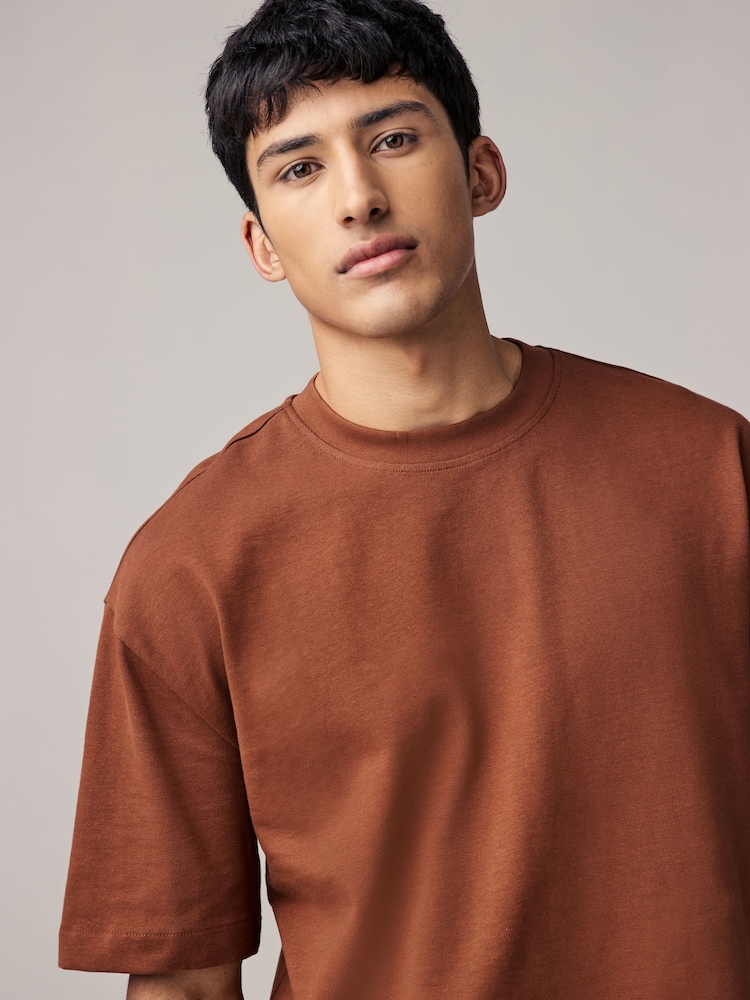 Orange - Coupe ample - T-shirt épais - Image 4 of 7