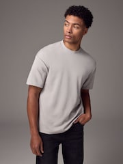 Gris glace - Coupe ample - T-shirt épais - Image 1 of 7