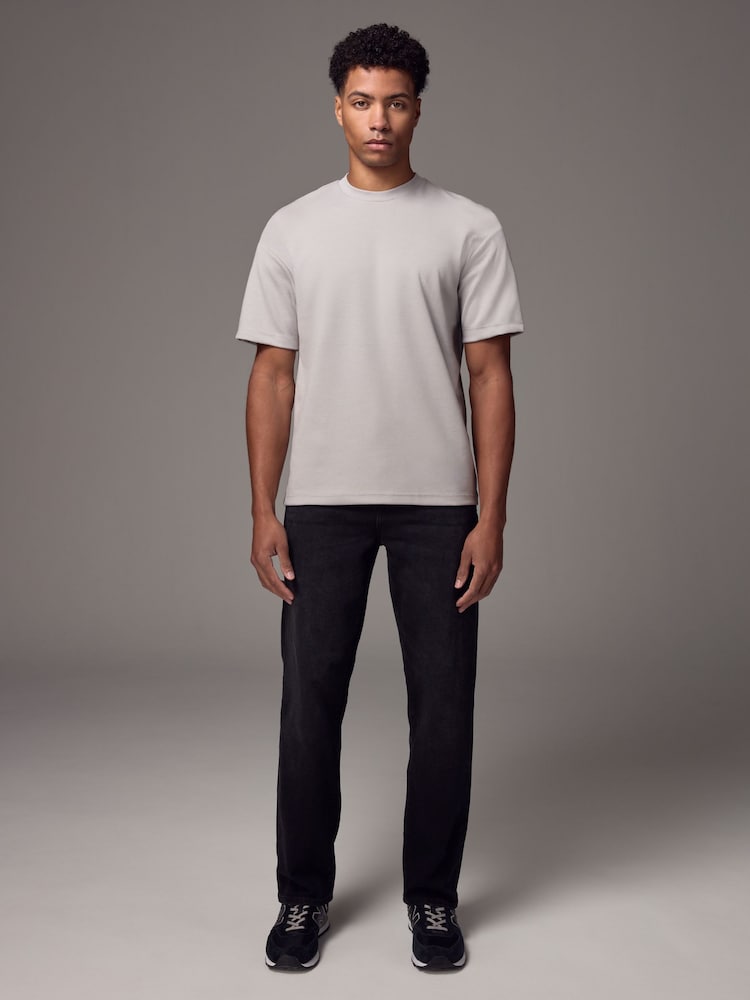 Gris glace - Coupe ample - T-shirt épais - Image 2 of 7
