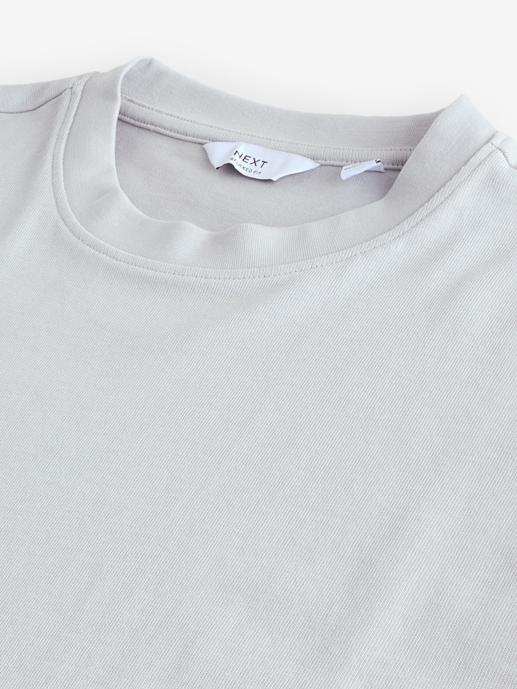 Gris glace - Coupe ample - T-shirt épais - Image 6 of 7