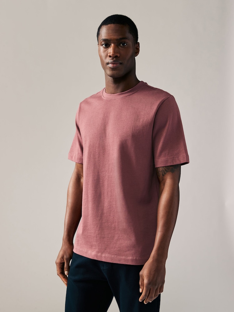 Rosa/Grau/Putty-naturfarben - Reguläre Passform - Schwere T-Shirts im 3er-Pack - Image 2 of 12