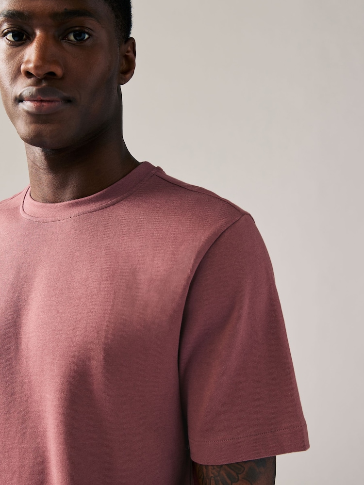 Rosa/Grau/Putty-naturfarben - Reguläre Passform - Schwere T-Shirts im 3er-Pack - Image 5 of 12