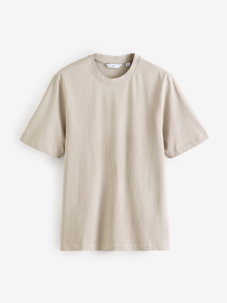 Rosa/Grau/Putty-naturfarben - Reguläre Passform - Schwere T-Shirts im 3er-Pack - Image 8 of 12