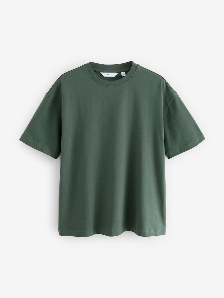 Blau/Ecru/Grün - Bequeme Passform - Schwere T-Shirts im 3er-Pack - Image 9 of 12