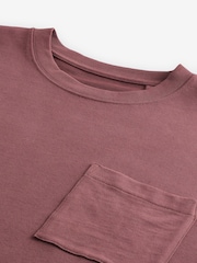 Pink - Relaxed Fit Supersoft Heavyweight Pocket 100% Cotton T-Shirt - Bild 8 von 8