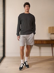 Charcoal Grey Long Sleeve Ribbed Texture T-Shirt - Image 2 of 6