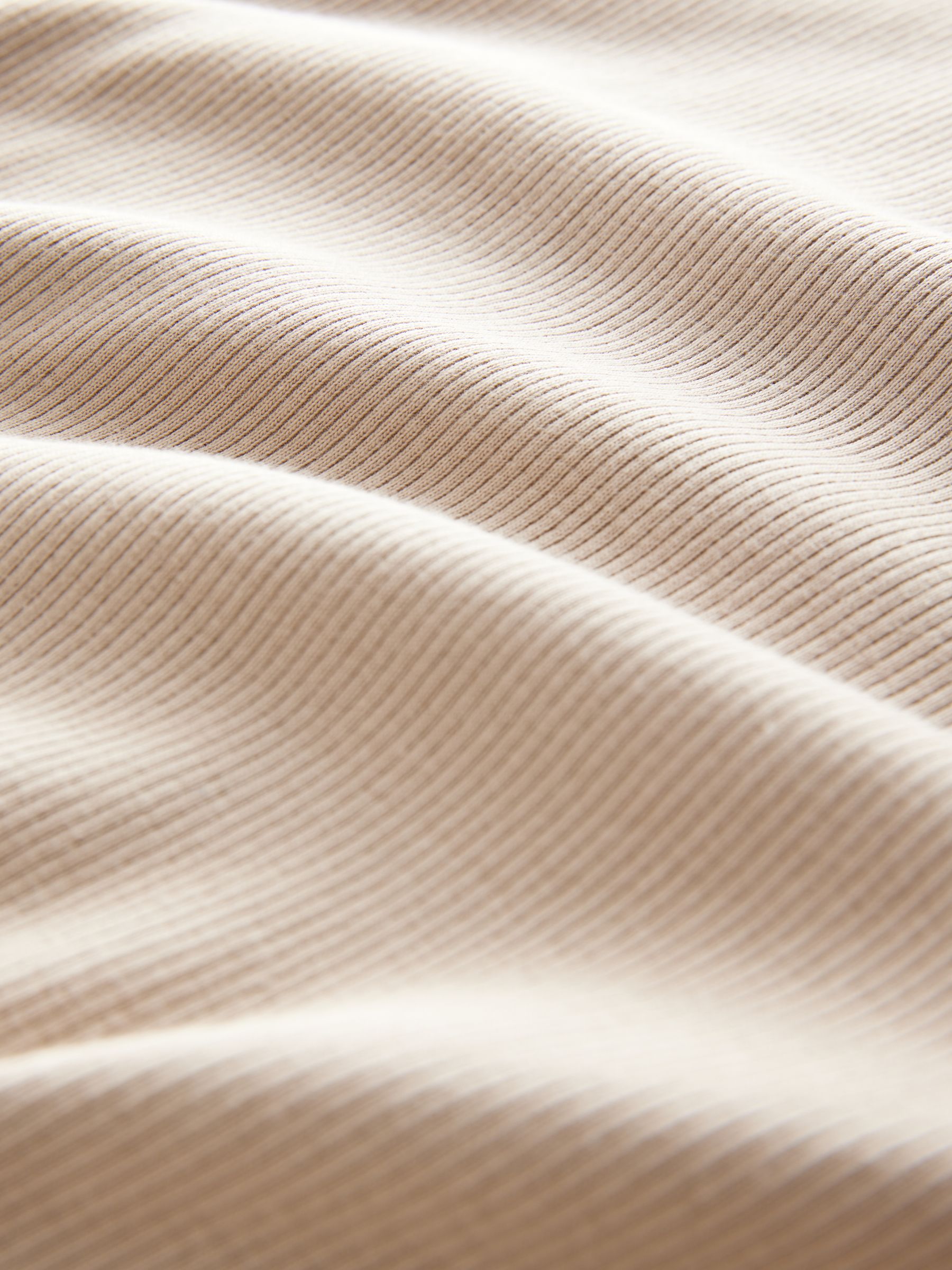 Buy Neutral Stone Long Sleeve Ribbed Texture T-Shirt from the Next