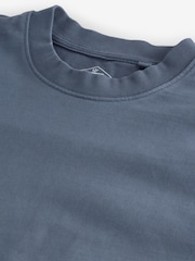 Blau - Garment Dye Heavyweight Relaxed Cotton T-Shirt - Bild 7 von 7
