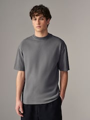 Gris - Garment Dye Heavyweight Relaxed Cotton T-Shirt - Image 1 de 7