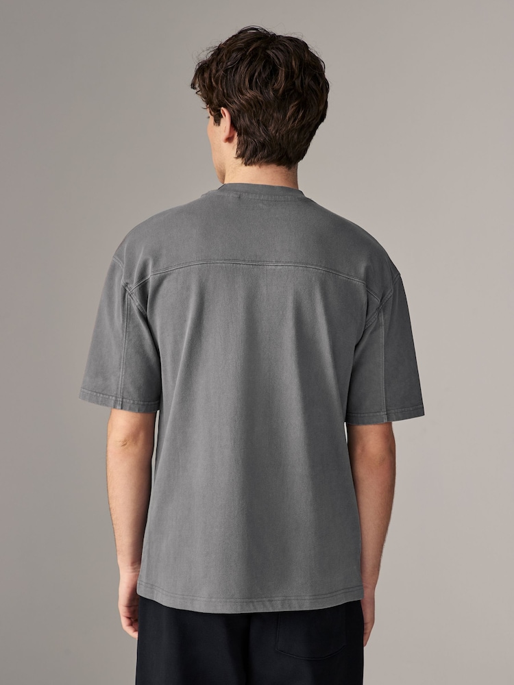 Gris - Garment Dye Heavyweight Relaxed Cotton T-Shirt - Image 2 of 7