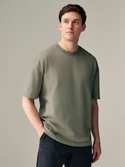 Vert - Garment Dye Heavyweight Relaxed Cotton T-Shirt - Image 1 de 9