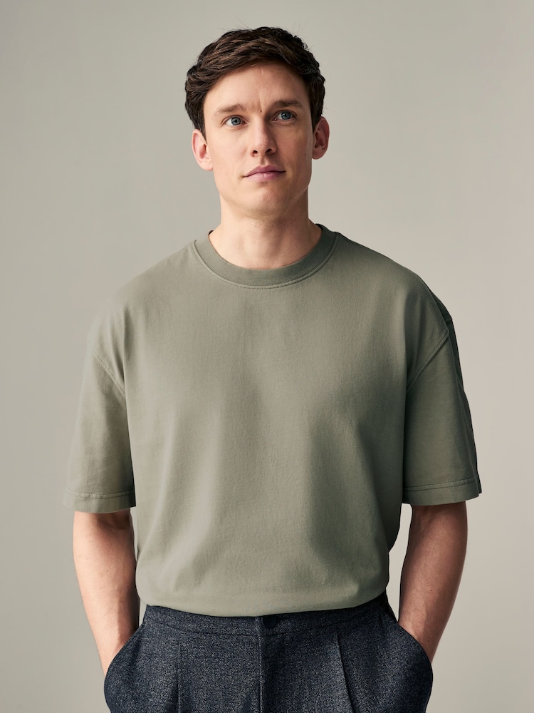 Vert - Garment Dye Heavyweight Relaxed Cotton T-Shirt - Image 5 of 9