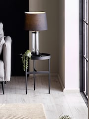 Julian Bowen Black and Mirrored Franki Mirror Glass Table Lamp - Image 1 of 6