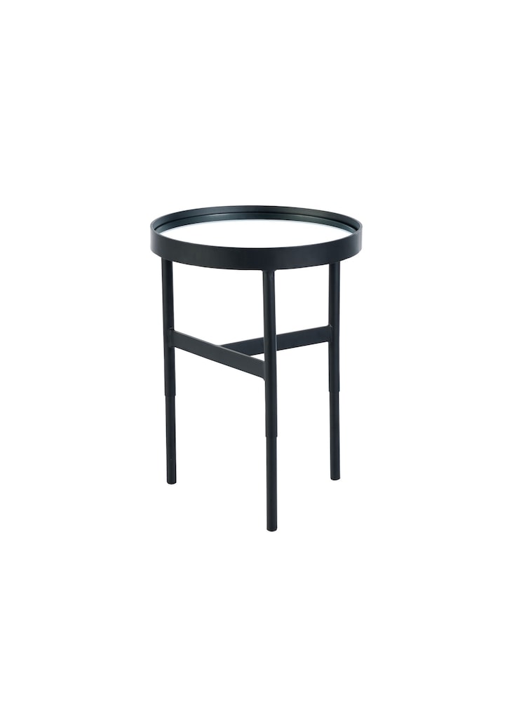Julian Bowen Black and Mirrored Franki Mirror Glass Table Lamp - Image 2 of 6