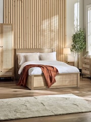 Julian Bowen Oak Padstow End Lift Ottoman Storage Bed - Image 1 of 6