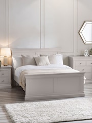 Julian Bowen Light Grey Clermont Bed - Image 1 of 6