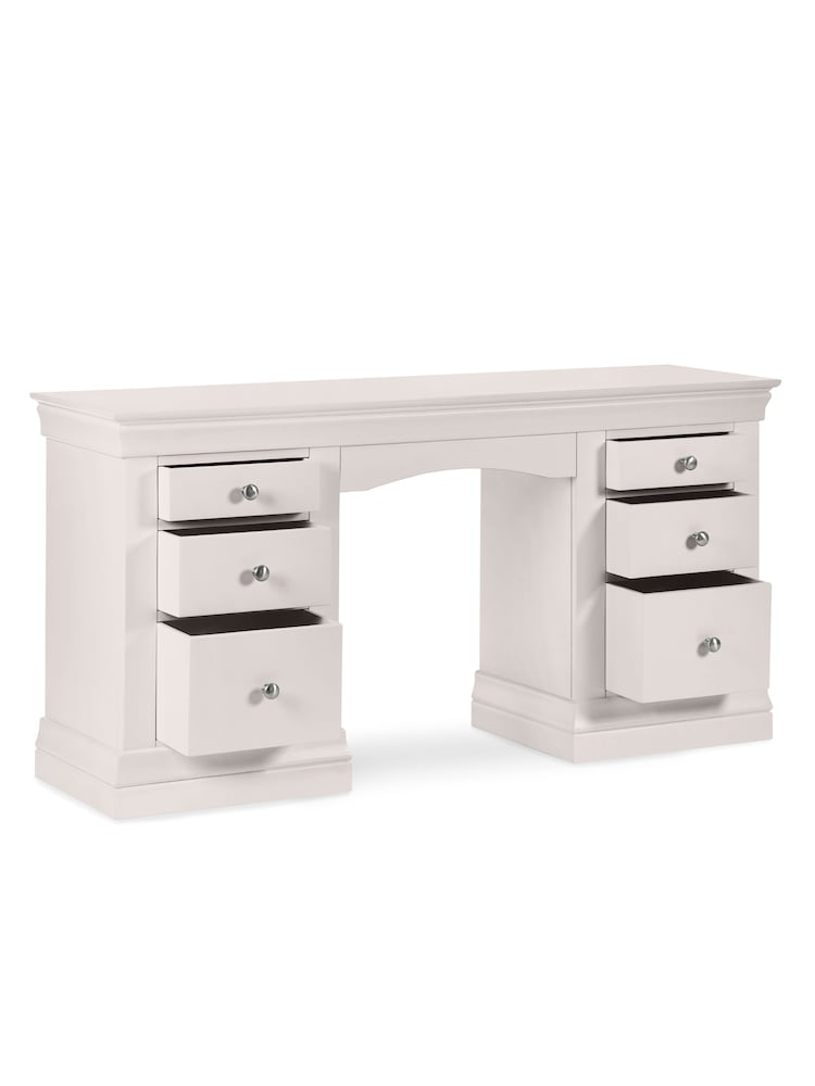 Julian Bowen Light Grey Clermont Dressing Table - Image 6 of 6