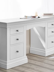 Julian Bowen Surf White Clermont Dressing Table - Image 1 of 6