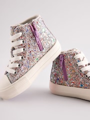 Multi Glitter Chunky High Top Trainers - Image 3 of 5