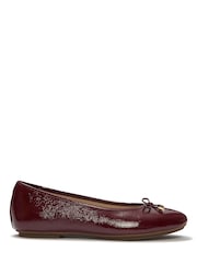 FitFlop Red Delicato Bow Textured Patent Leather Ballet Flats - Image 2 of 5