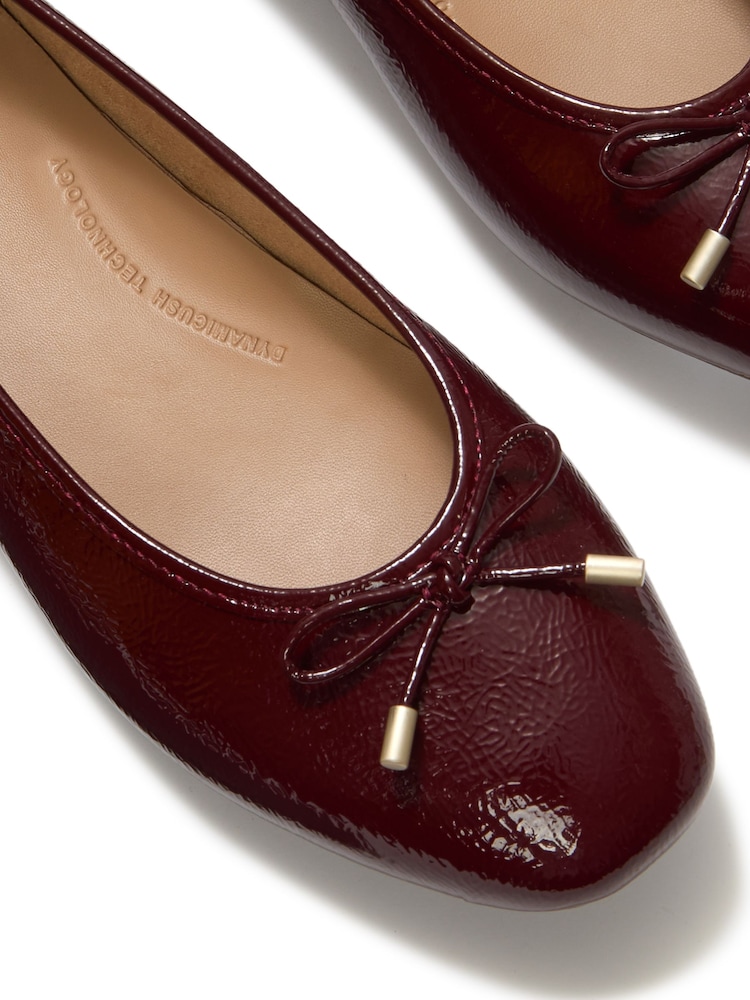 FitFlop Red Delicato Bow Textured Patent Leather Ballet Flats - Image 5 of 5 FitFlop Red Delicato Bow Textured Patent Leather Ballet Flats - Image 5 of 5
