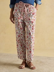 Joules Multi Tie Waist Pull On Trousers - Image 1 of 9