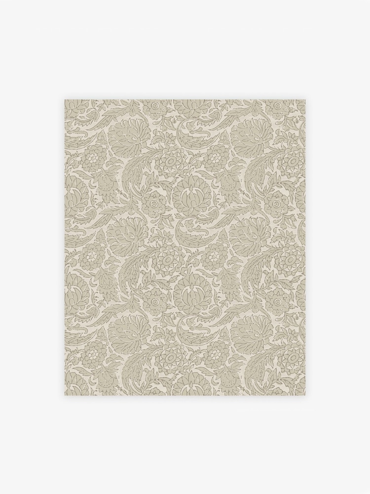 Linen A4 Wallpaper Sample Floral Woodblock - Image 2 of 5 Linen A4 Wallpaper Sample Floral Woodblock - Image 2 of 5