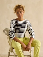 Joules Slim Fit Yellow Lemon Embroidered Chino Trousers - Image 7 of 10