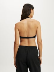 أسود - Cotton On Ultra Soft Wrap Crop Top - صورة 2 من 4