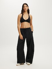 أسود - Cotton On Ultra Soft Wrap Crop Top - صورة 4 من 4