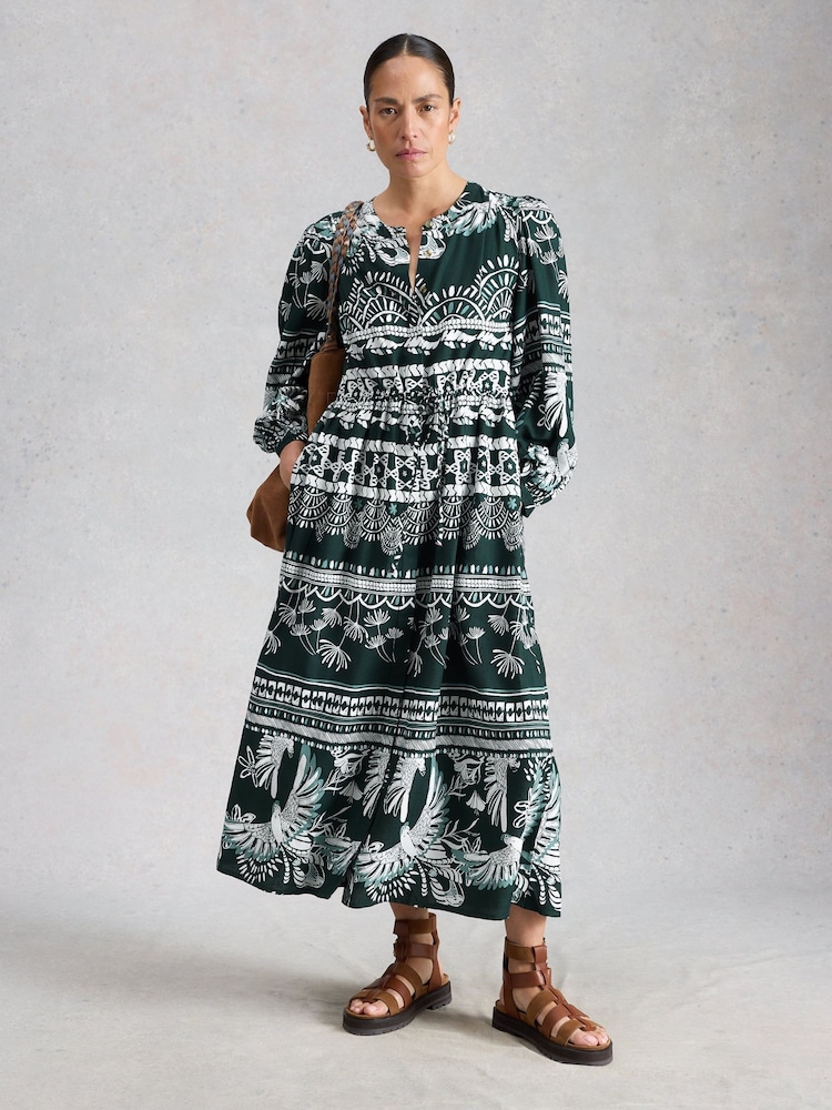 White Stuff Green Lana Midi Dress - Image 2 of 6 White Stuff Green Lana Midi Dress - Image 2 of 6