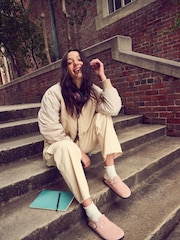 Birkenstock Pink Boston Suede Leather Sandals - Image 3 of 11