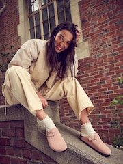 Birkenstock Pink Boston Suede Leather Sandals - Image 4 of 11