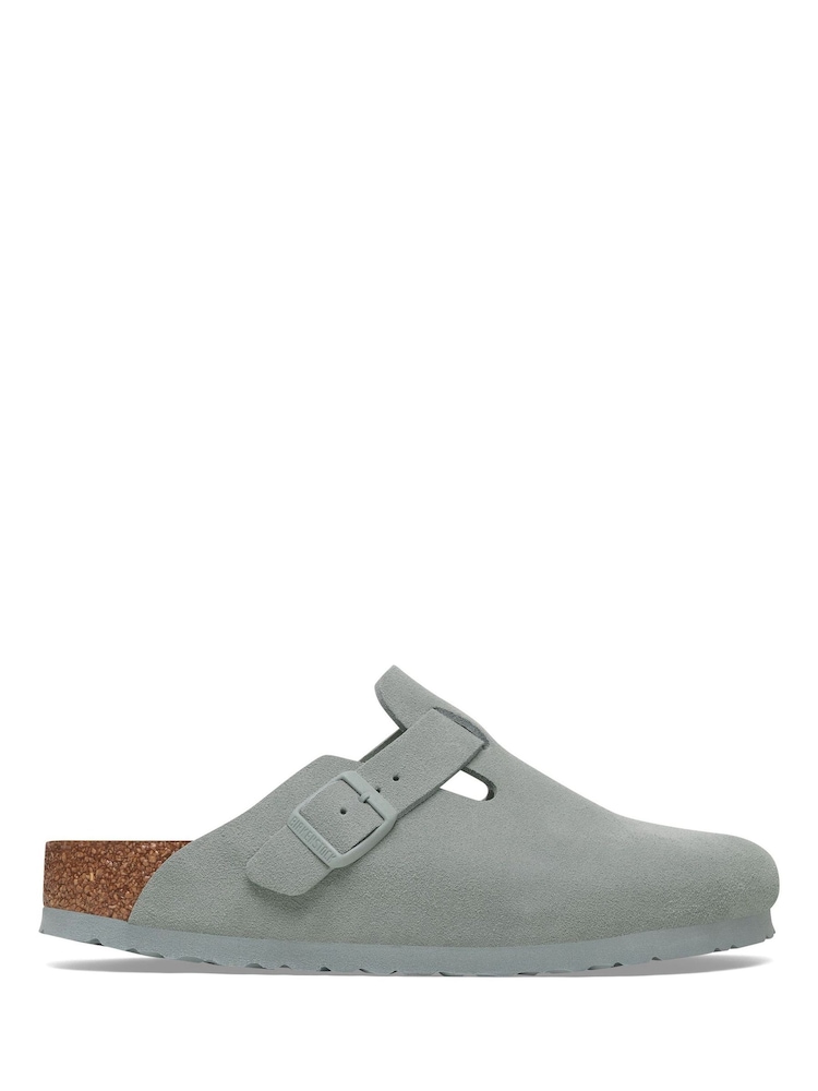 Birkenstock Green Boston Suede Leather Sandals - Image 1 of 3