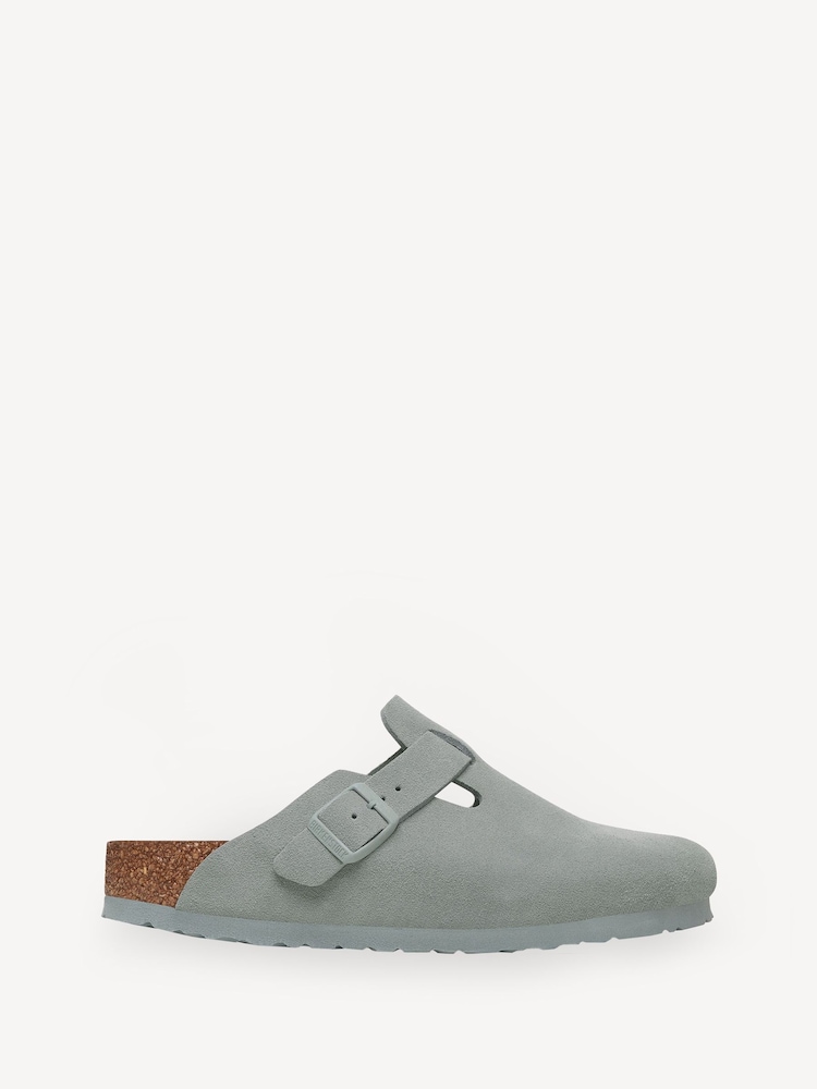 Birkenstock Green Boston Suede Leather Sandals - Image 1 of 3 Birkenstock Green Boston Suede Leather Sandals - Image 1 of 3