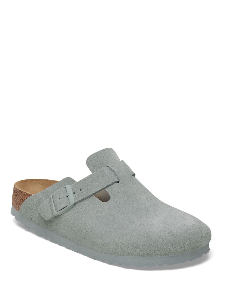 Birkenstock Green Boston Suede Leather Sandals - Image 2 of 3