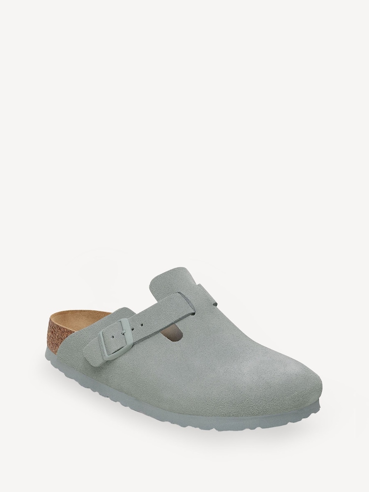 Birkenstock Green Boston Suede Leather Sandals - Image 2 of 3 Birkenstock Green Boston Suede Leather Sandals - Image 2 of 3